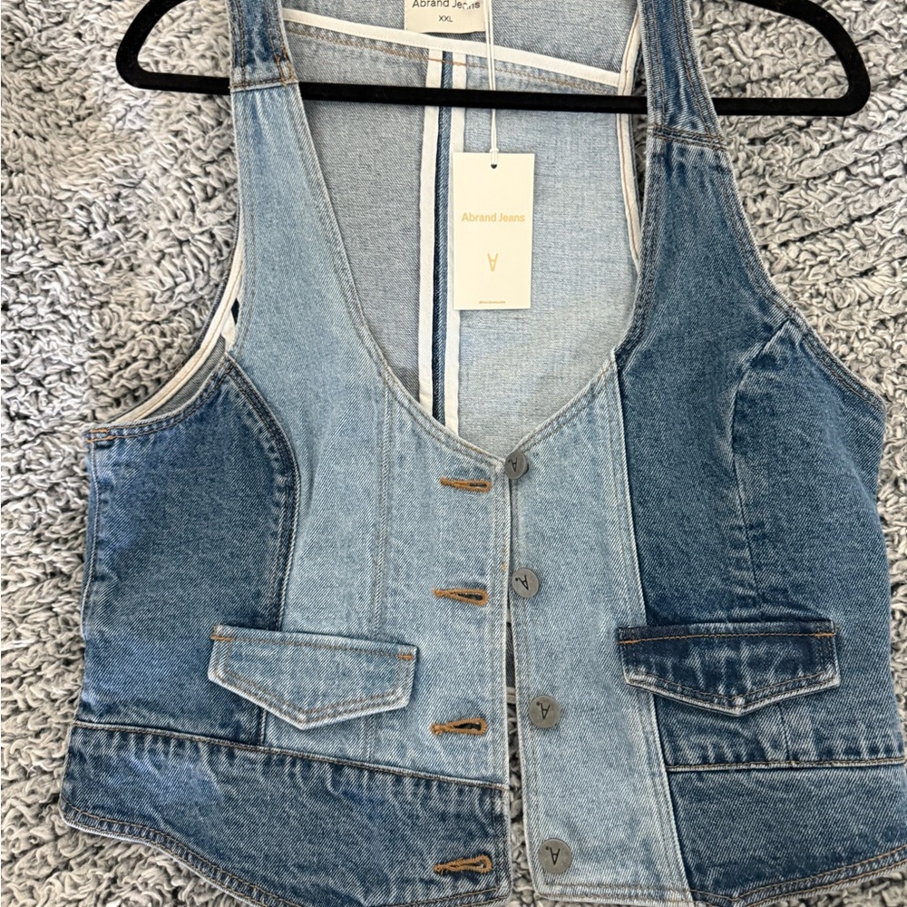 Denim Patchwork Vest